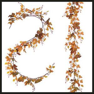 2 Pack Fall Maple Leaf Garland - 6.5ft/Piece Artif